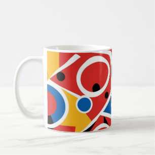 Midden eeuw modern geometrisch koffiemok