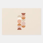 Midden eeuw Modern Geometrisch Neutraal Beige Inpakpapier Vel (Voorkant 2)