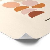 Midden eeuw Modern Geometrisch Neutraal Beige Poster (Hoek)