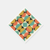 Midden eeuw modern geometrisch ontwerp servet (Hoek)