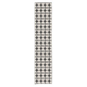 Midden eeuw modern geometrisch patroon korte tafelloper (Voorkant)