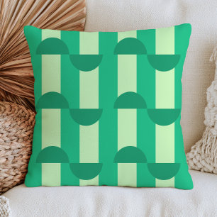 Midden eeuw modern geometrisch patroon RETRO groen Kussen