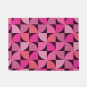Midden eeuw modern geometrisch patroon roze deurmat (Voorkant)