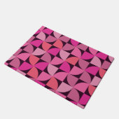 Midden eeuw modern geometrisch patroon roze deurmat (Schuin)