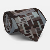 Midden eeuw modern geometrisch patroon stropdas (Opgerold)
