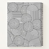 Midden Eeuw Modern Geometrisch Zwart Wit Notitieboek (Achterkant)