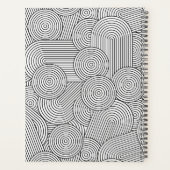 Midden Eeuw Modern Geometrisch Zwart Wit Planner (Achterkant)