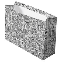 Midden Eeuw Modern Geometrische Boog Zwart Wit Groot Cadeauzakje