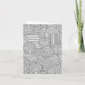 Midden Eeuw Modern Geometrische Boog Zwart Wit Kaart (Achterkant)