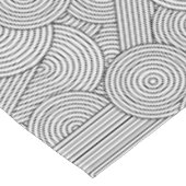 Midden Eeuw Modern Geometrische Boog Zwart Wit Tafelkleed (Gekanteld)