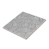 Midden Eeuw Modern Geometrische Boog Zwart Wit Tegeltje (Zijkant)