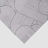 Midden eeuw modern geometrische boog zwart wit tissuepapier (Detail)