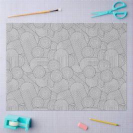 Midden eeuw modern geometrische boog zwart wit tissuepapier