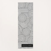 Midden Eeuw Modern Geometrische Boog Zwart Wit Yogamat (Voorkant)