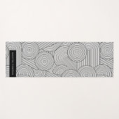 Midden Eeuw Modern Geometrische Boog Zwart Wit Yogamat (Voorkant (horizontaal))