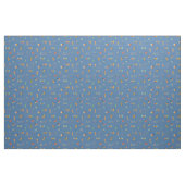 Midden Eeuw Modern Gestructureerd Blauw Stof (Yard (91,4 cm))