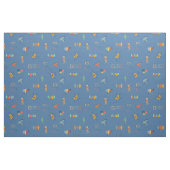 Midden Eeuw Modern Gestructureerd Blauw Stof (Fat Quarter)