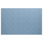 Midden eeuw modern gestructureerd medium blauw stof (Yard (91,4 cm))