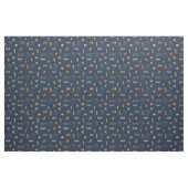 Midden Eeuw Modern Gestructureerd Navyblauw Stof (Yard (91,4 cm))