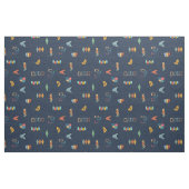 Midden Eeuw Modern Gestructureerd Navyblauw Stof (Fat Quarter)