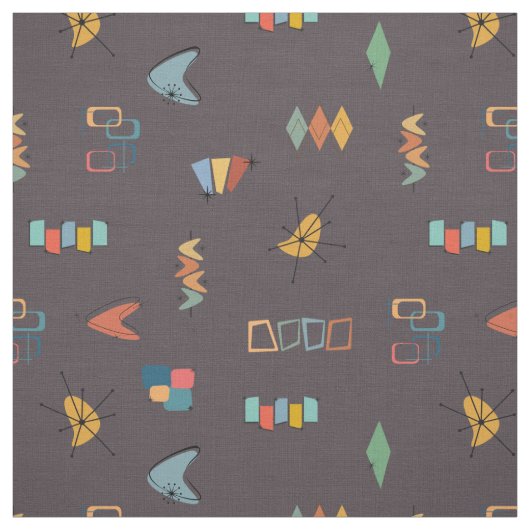 Midden Eeuw Modern Getextureerd Donkerbruin Stof (Swatch)