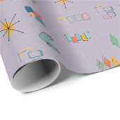 Midden Eeuw Modern Getextureerd Lichtpaars Cadeaupapier (Rol Hoek)