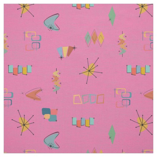 Midden Eeuw Modern Getextureerd Roze Stof (Swatch)