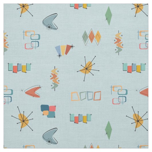 Midden Eeuw Modern Getextureerde Pastelblauw Stof (Swatch)