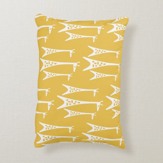 Midden Eeuw Modern Giraffe Patroon Accent Kussen (Achterkant (Verticaal))