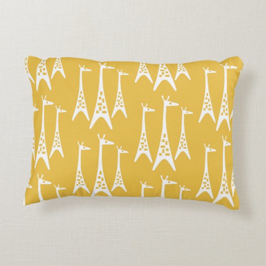 Midden Eeuw Modern Giraffe Patroon Accent Kussen (Achterkant)