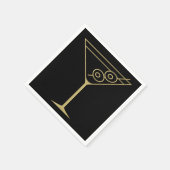 Midden Eeuw Modern Goud 2 Olijf Martini Servet (Hoek)