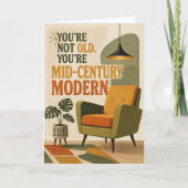 Midden eeuw modern grappige verjaardag kaart (Voorkant)