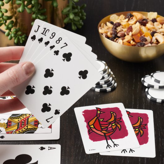Midden eeuw modern haan pokerkaarten (Insitu)