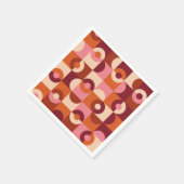 Midden Eeuw Modern Half Cirkels Roze oranje Servet (Hoek)