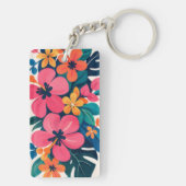 Midden eeuw modern hawaï boho kunst sleutelhanger (achterkant)