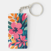 Midden eeuw modern hawaii boho kunst sleutelhanger (achterkant)