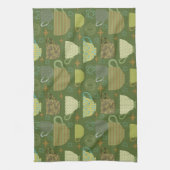 Midden-eeuw Modern Helder Groen Theekop Theedoek (Verticaal)