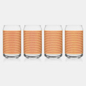 Midden eeuw modern herhalingspatroon blikvorm glas (Achterkant)