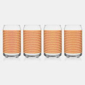Midden eeuw modern herhalingspatroon blikvorm glas (Voorkant)