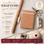 Midden eeuw modern herhalingspatroon cadeaupapier