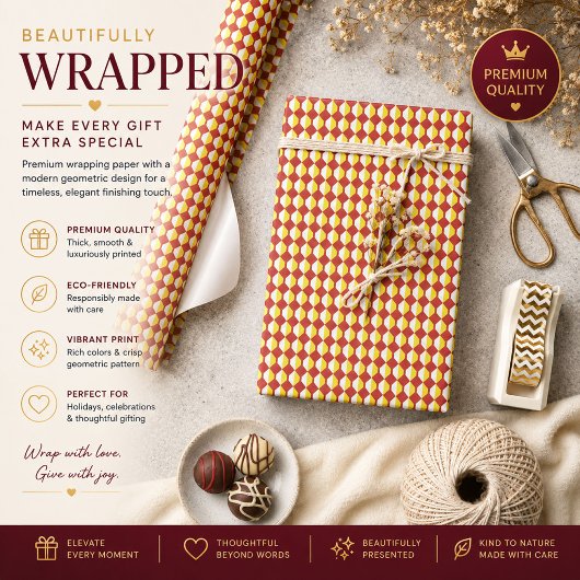 Midden eeuw modern herhalingspatroon cadeaupapier