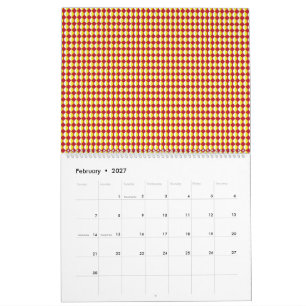Midden eeuw modern herhalingspatroon kalender