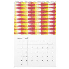 Midden eeuw modern herhalingspatroon kalender
