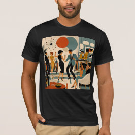 Midden Eeuw Modern Hippe Martini Dansfeest T-shirt