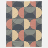 Midden Eeuw Modern Houtskool Zalm     Fleece Deken (Voorkant)