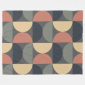 Midden Eeuw Modern Houtskool Zalm     Fleece Deken (Voorkant (Horizontaal))