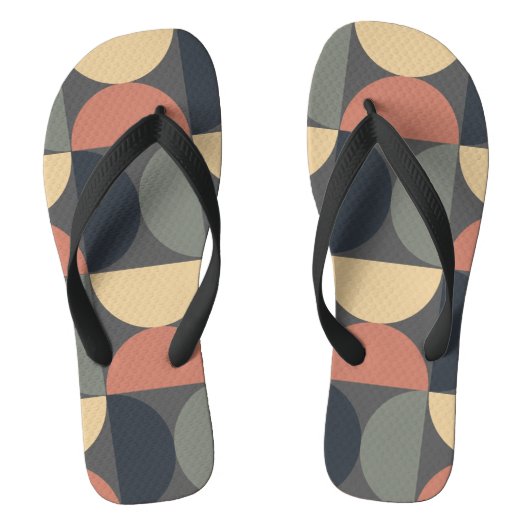 Midden Eeuw Modern Houtskool Zalm Teenslippers (Voetbed)
