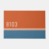 Midden eeuw Modern huis Home Adres Deurmat (Voorkant)