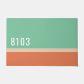 Midden eeuw modern huisadres jaren zeventig deurmat (Voorkant)