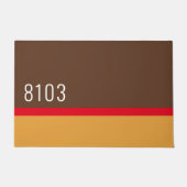 Midden eeuw modern huisadres jaren zeventig deurmat (Voorkant)